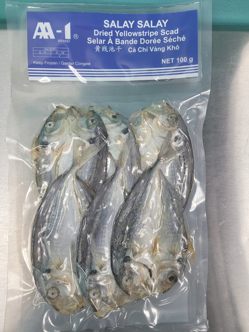 AA-1 Brand Dried Yellowstripe Scad Salay Salay, 100 g