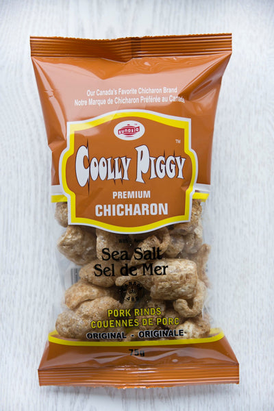 Sunasia Cooly Piggy Premium Chicharon Sea Salt Pork Rinds, 75 g