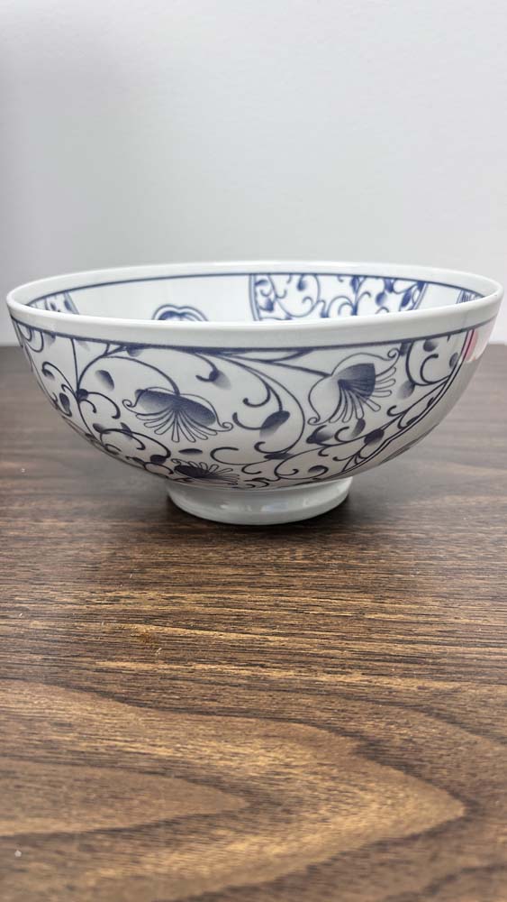 Porcelain Ivy & Flower 8 Inch Bowl, 1 ct