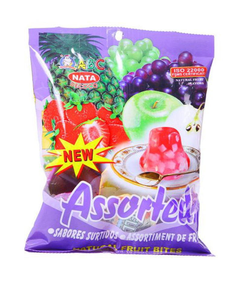 ABC Nata Decoco Assorted Natural Fruit Bites, 300 g