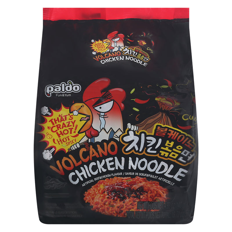 Paldo Volcano Chicken Noodles, 140 g, 4 ct