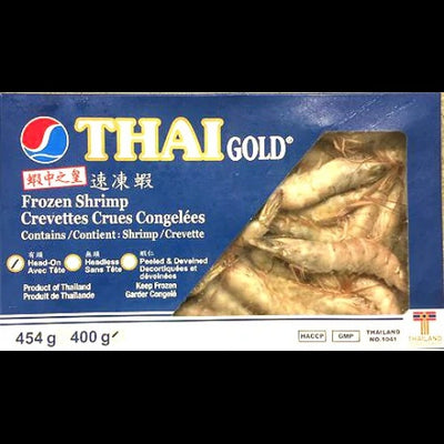 Thai Gold Head-On Frozen Shrimp, 400 g
