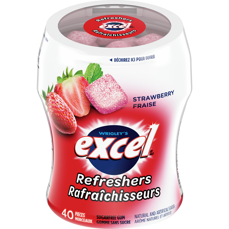 Wrigley's Excel Sugarfree Strawberry Gum, 40 ct