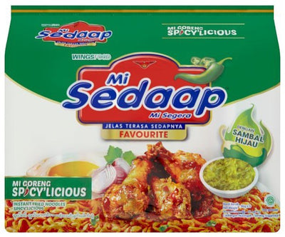 Mi Sedaap Mi Segero Spicy Instant Noodles With Spicy Green Samjal, 430 g