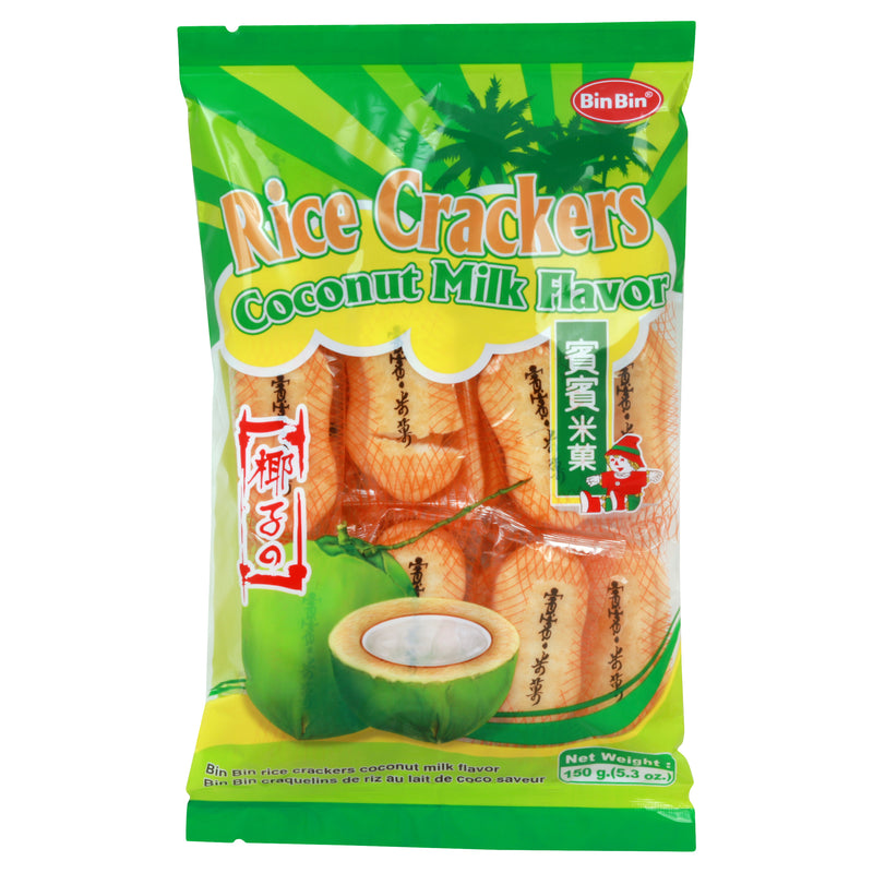 bin bin Rice Crackers Coconut Milk Flavor, 150 g