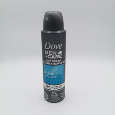 Dove Mens Clean Comfort Dry Spray, 107 g