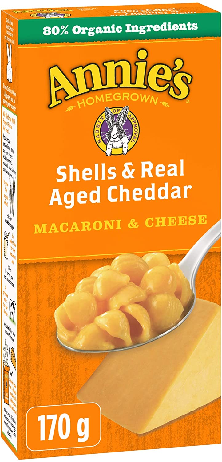 Annie's Homegrown Shells & Real Aged Cheddar Macaroni & Cheese, 170 g