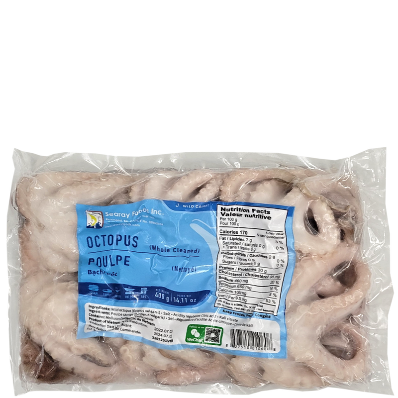 Searay Foods Inc. Whole Cleaned Octopus, 400 g