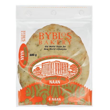 Byblos Bakery Garlic Naan, 400 g