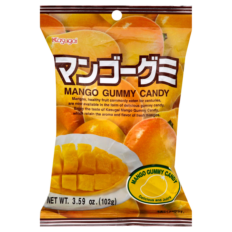 Kasugai Mango Gummy Candy Gluten Free, 102 g