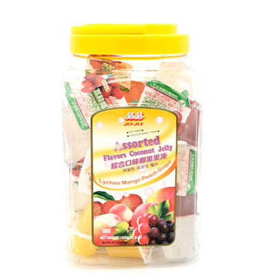 JinJin Assorted Fruit Lychee Mango Peach Grape Jelly Cups, 1.50 kg