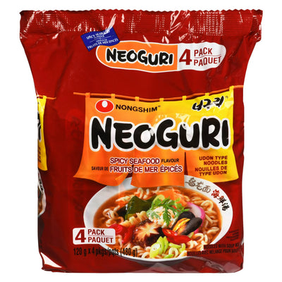 Neoguri Spicy Seafood Udon Noodles, 120 g, 4 ct