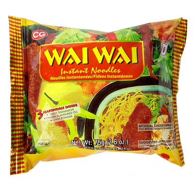 Wai Wai Hot And Spicy Shrimp Flavor Instant Noodles, 75 g