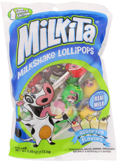 Milkita Milkshake Lollipops, 172 g