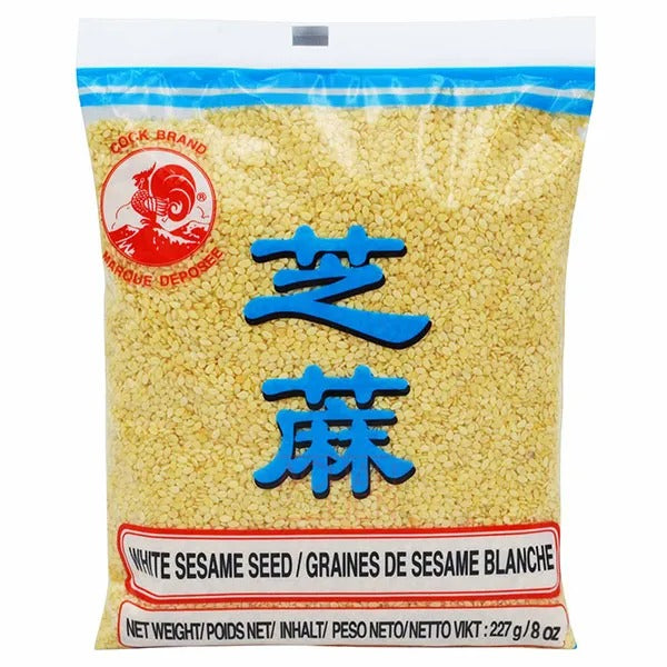 Cock Brand White Sesame Seeds, 227 g