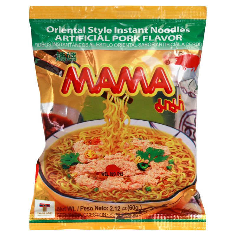 Mama Instant Oriental Style Artificial Pork Flavor Noodles, 60 g