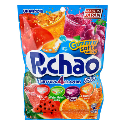 Puchao Fruit Soda 4 Flavors Candy, 100 g