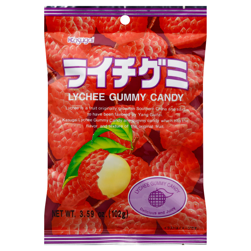 Kasugai Gummy Lychee Candy, 102 g