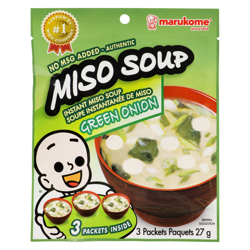 Marukome Instant Green Onion Miso Soup, 27 g, 3 ct