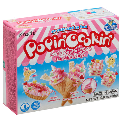 Kracie Vanilla & Strawberry Cream Tanoshii Cakes, 26 g