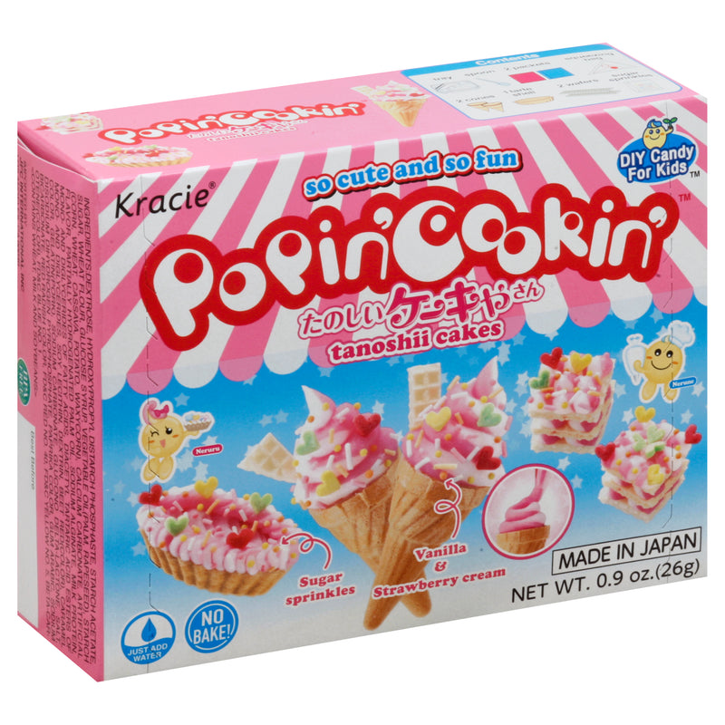 Kracie Vanilla & Strawberry Cream Tanoshii Cakes, 26 g