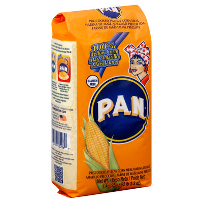 P.A.N. Yellow Pre-Cooked Corn Meal, 1 kg