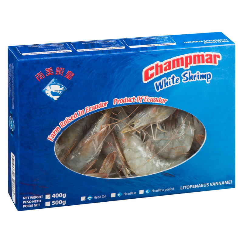 Searay Foods Inc. Head On Champar White Shrimp, 400 g, 500 g