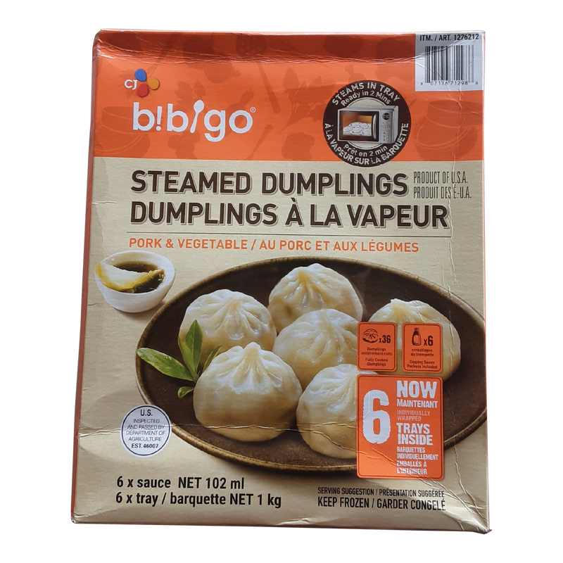 Bibigo Steamed Dumplings, 6 ct