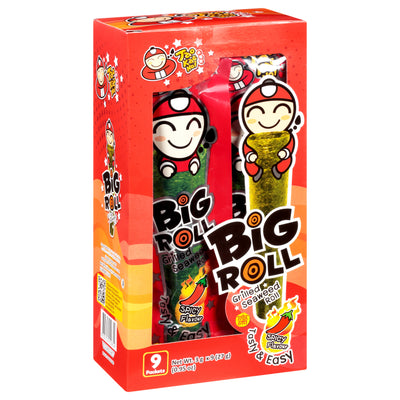 Tao Kae Noi Spicy Grilled Big Roll Seaweed Snack, 9 ct