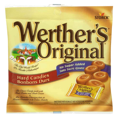 Werther's Original Hard Candies No Sugar Added, 70 g