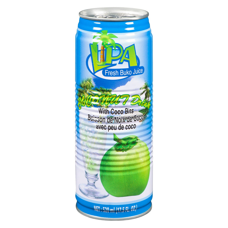Lipa Fresh Buko Juice Coconut Drink With Coco Bits, 520 mL