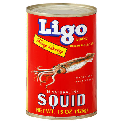 Ligo California Squid In Natural Ink, 425 g