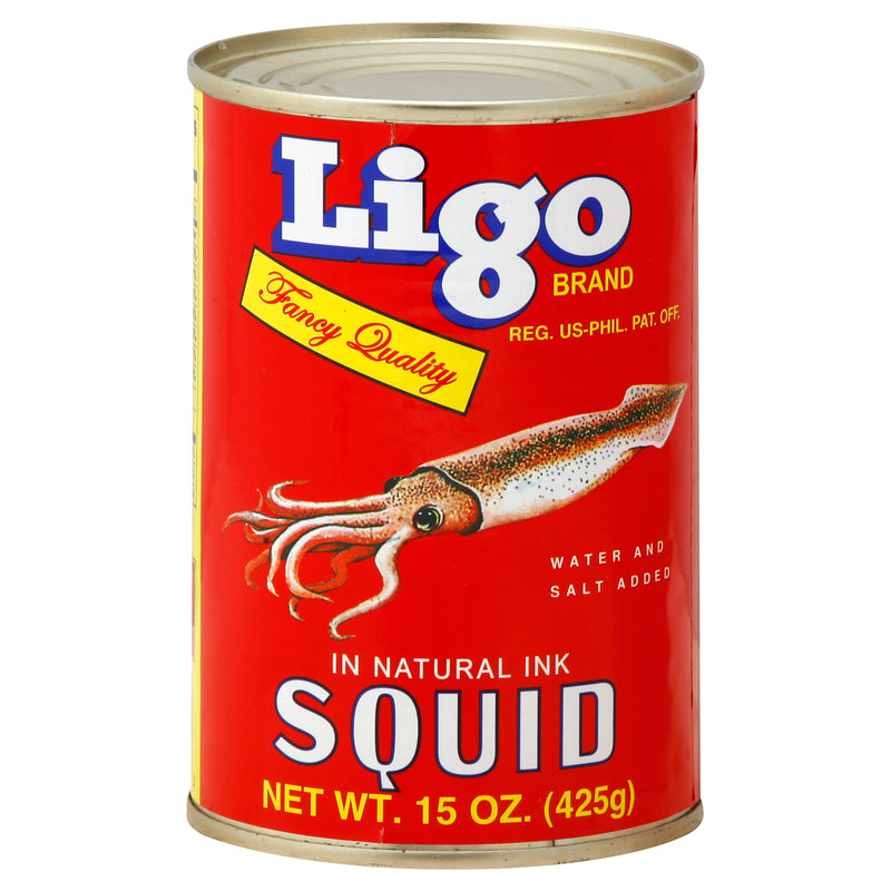 Ligo California Squid In Natural Ink, 425 g