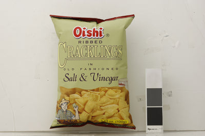 Oishi Classic Ribbed in Salt & Vinegar Cracklings, 100 g