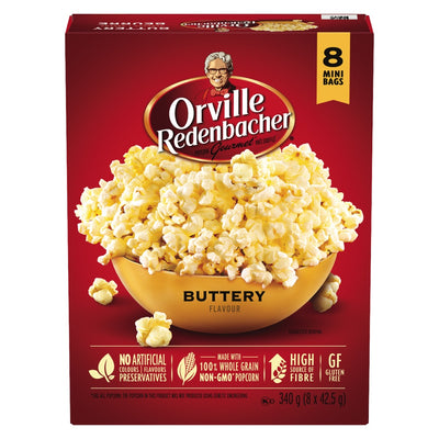 Orville Redenbacher's Buttery Flavored Microwave Popcorn, 42.5 g, 8 ct