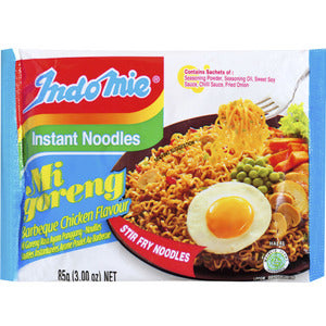 Indomie Barbeque Chicken Flavor Instant Mi Goreng Stir Fry Noodles, 85 g