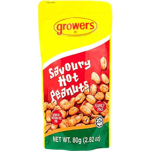 Growers Savoury Hot Peanut, 80 g