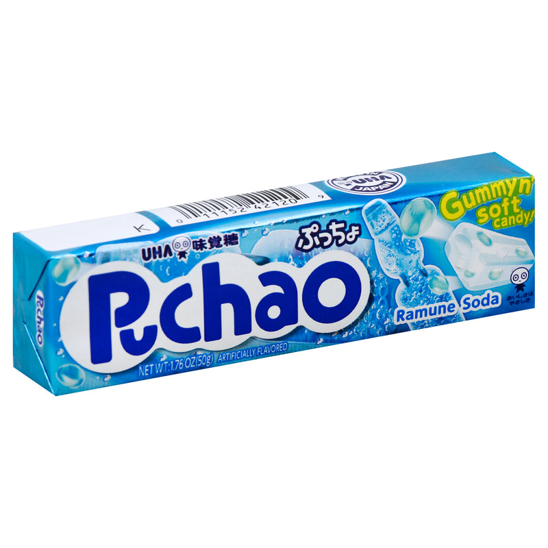 Puchao Gummy n' Soft Ramune Soda Candy!, 50 g