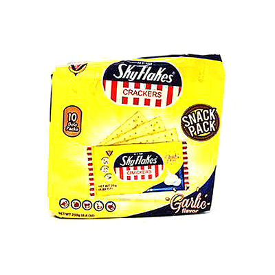 M.Y. San Sky Flakes Garlic Flavor Crackers, 25 g, 10 ct