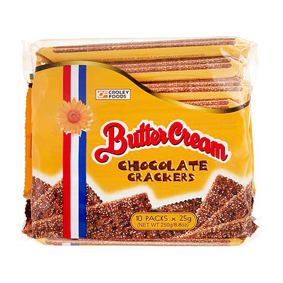 Croley Foods Butter Cream Chocolate Crackers, 250 g