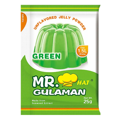 Mr. Hat Gulaman Unflavored Green Jelly Powder, 25 g