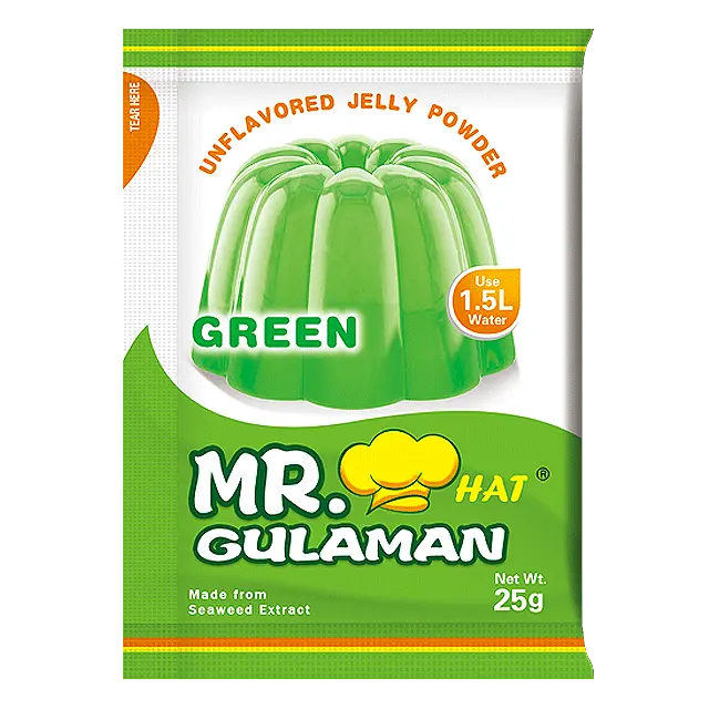 Mr. Hat Gulaman Unflavored Green Jelly Powder, 25 g