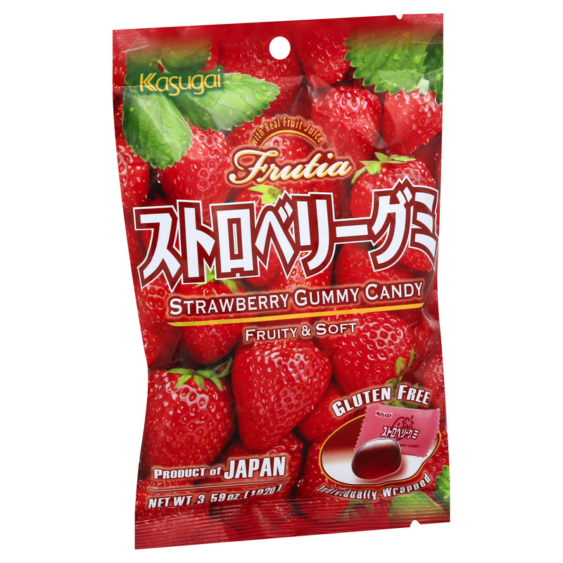 Kasugai Strawberry Gummy Candy, 102 g
