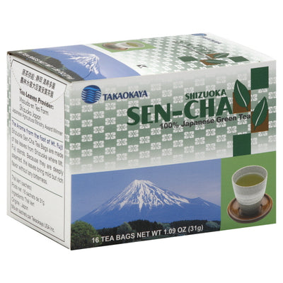 Takaokaya 100% Green Tea Sen-Cha Teabags, 1.09 oz, 16 ct