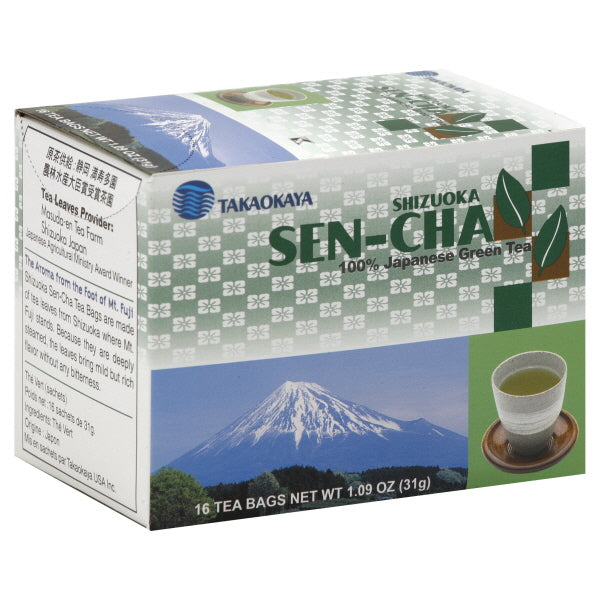 Takaokaya 100% Green Tea Sen-Cha Teabags, 1.09 oz, 16 ct