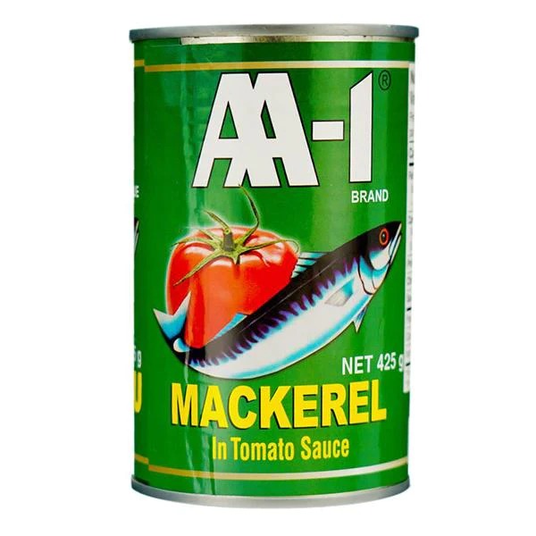 AA-1 Brand Canned Mackerel In Tomato Sauce, 425 g