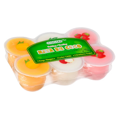 Cocon Coconut Cream Mango Lychee Strawberry Pudding, 118 g, 6 ct
