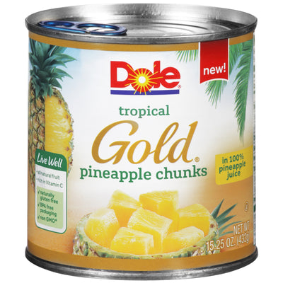 Dole Tropical Gold Pineapple Chunks, 432 g