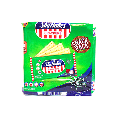 Sky Flakes Onion & Chives Flavor Crackers, 250 g
