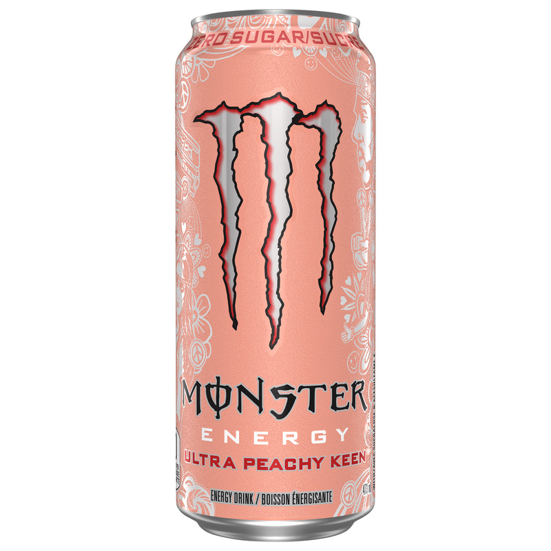 Monster Zero Sugar Ultra Peachy Keen Energy Drink, 473 mL
